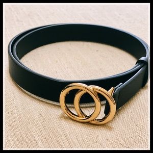 Belt - Double Circle Gold/Black